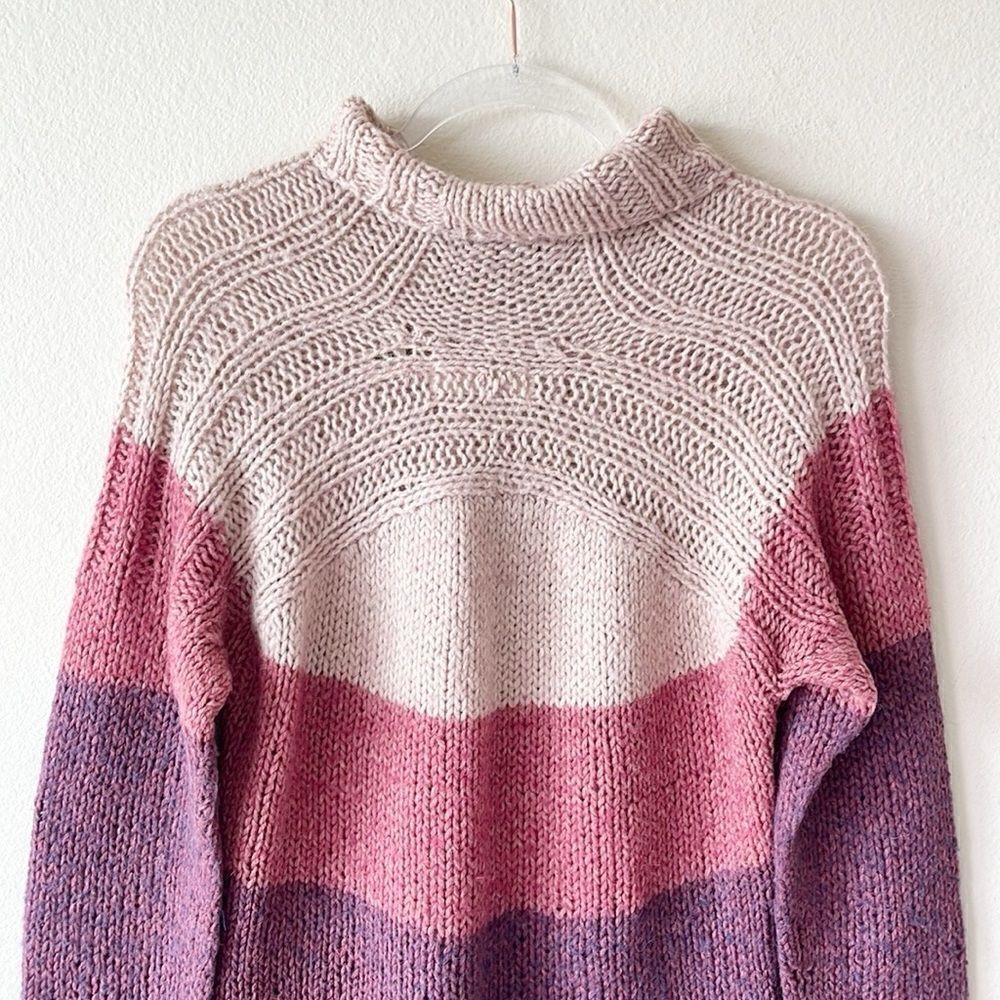 Anthropologie Sleeping on Snow Alpaca Blend Mock Neck Knit Sweater - Picture 6 of 9